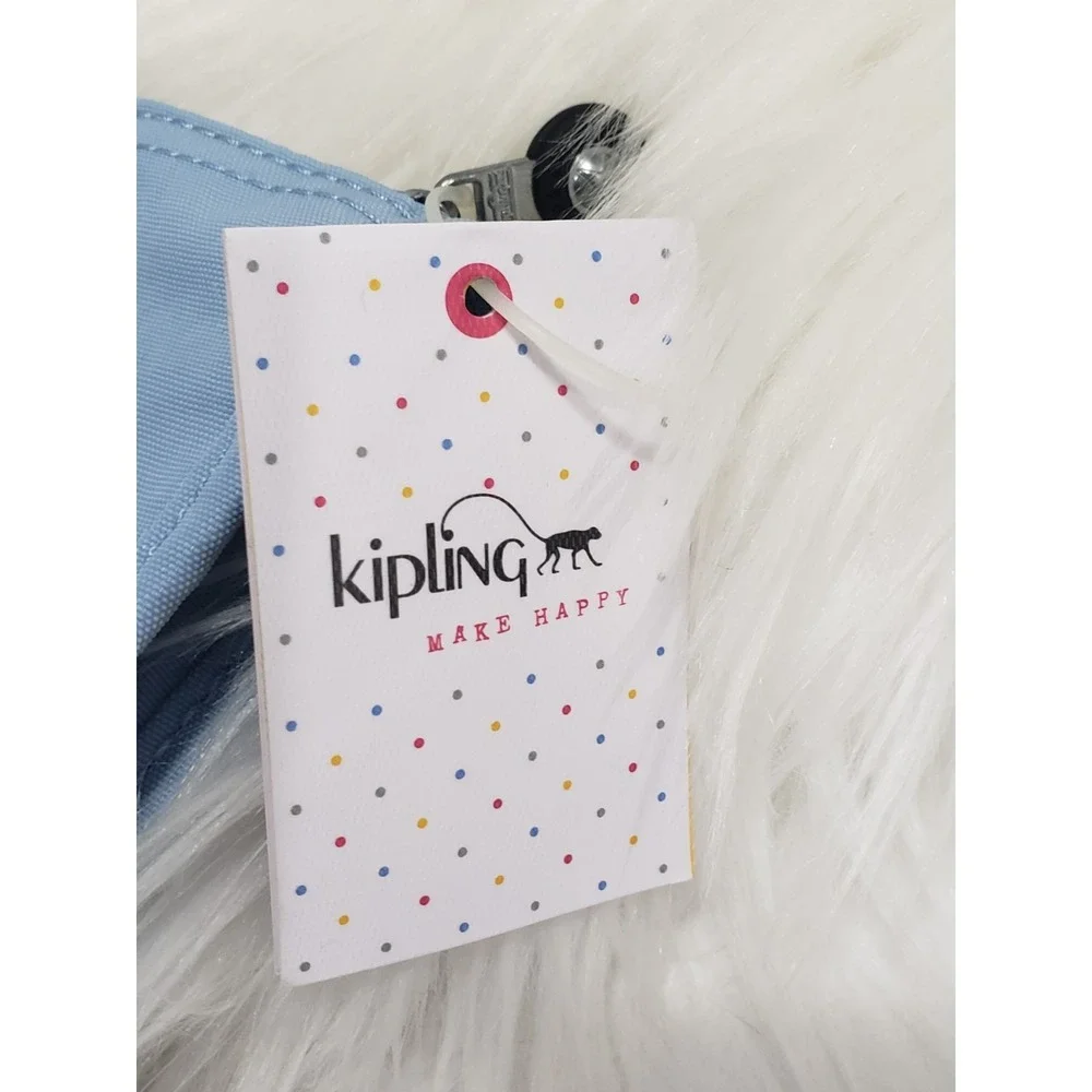 NEW Kipling Harrie makeup pouch solid pool blue sky light harrie baby blu AC8257